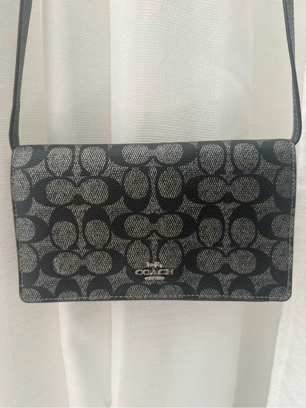 Coach Black Signature Jacquard Crossbody Bag
